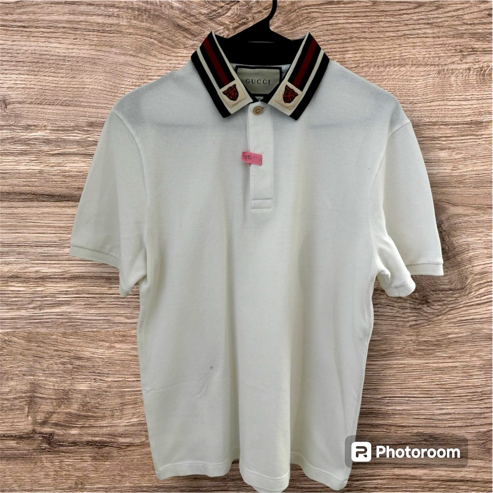 Gucci polo with tigers on the collar size medium